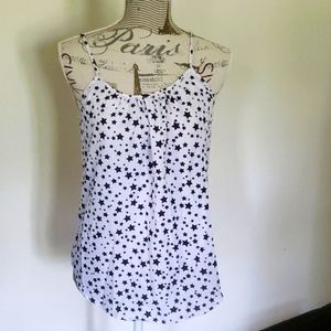 Lightweight Tank Top White/Blue Stars
